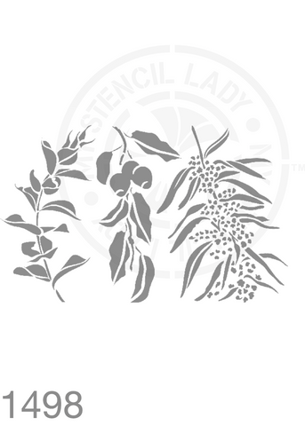 Hand Drawn Illustration Stencil 1498 Australian Natives Plants and Animals Reusable Templates and Stencils