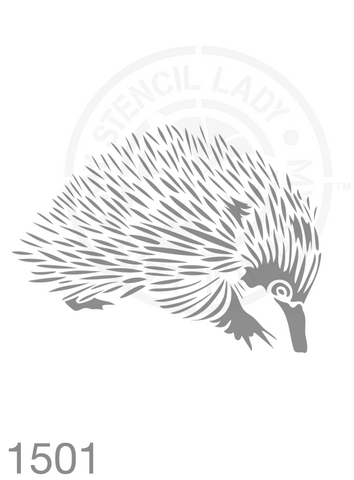 Echidna Hand Drawn Illustration Stencil 1501 Australian Natives Plants and Animals Reusable Templates and Stencils