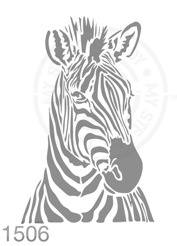 Zebra Hand Drawn Illustration Stencil 1506 Reusable Animals Fauna and Wildlife Stencils and Templates