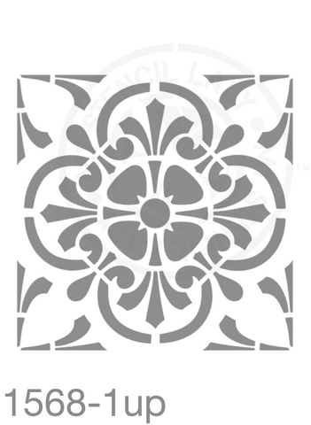 Tile Pattern Stencil 1568 Repeating and Continuous Floor and Wall Reusable Stencils