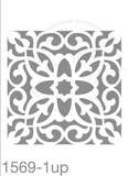 Tile Pattern Stencil 1569 Repeating and Continuous Floor and Wall Reusable Stencils