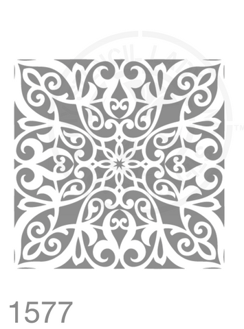 Tile Pattern Stencil 1577 Repeating and Continuous Floor and Wall Reusable Stencils