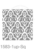 Tile Pattern Damask Stencil 1583 Repeatable Patterns Templates and Stencils Repeatable Traditional and Modern Wallpaper Patterns Templates and Stencils