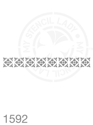 Long Thin Border Tile Pattern Stencil 1592 Repeating and Continuous Floor and Wall Reusable Stencils
