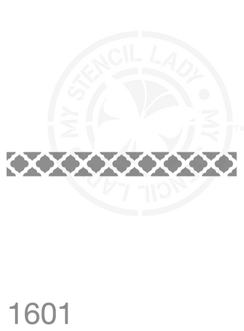 Long Thin Border Moroccan Style Pattern Stencil 1601 Repeatable Stencils and Templates