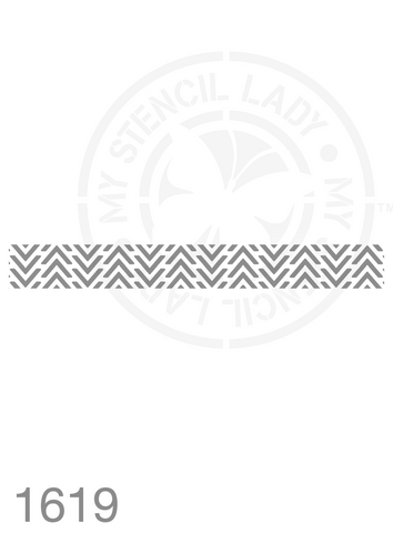 Long Thin Border Art Deco and Retro Style Stencil 1619 Repeatable Continuous Reusable Borders Stencils and Templates