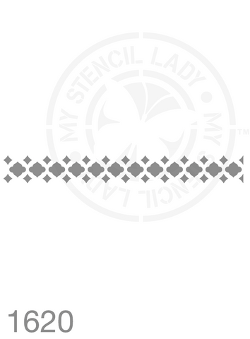 Long Thin Border Moroccan Style Pattern Stencil 1620 Repeatable Stencils and Templates