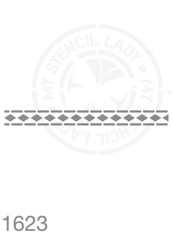 Long Thin Border Art Deco and Retro Style Stencil 1623 Repeatable Continuous Reusable Borders Stencils and Templates