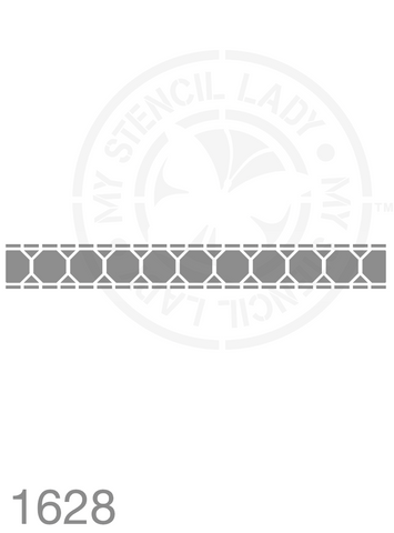 Long Thin Border Stencil 1628 Repeatable Continuous Reusable Borders Stencils and Templates