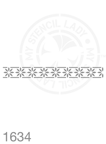 Long Thin Border Stencil 1634 Repeatable Continuous Reusable Borders Stencils and Templates