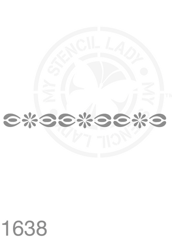 Long Thin Border Art Deco and Retro Style Stencil 1638 Repeatable Continuous Reusable Borders Stencils and Templates