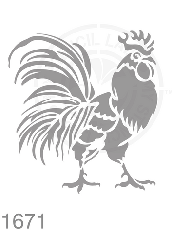 Farmhouse Style Rooster Stencil 1671 Reusable Animals Fauna and Wildlife Stencils and Templates