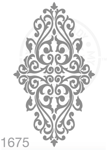 Damask Stencil 1675 Repeatable Traditional and Modern Wallpaper Patterns Templates and Stencils