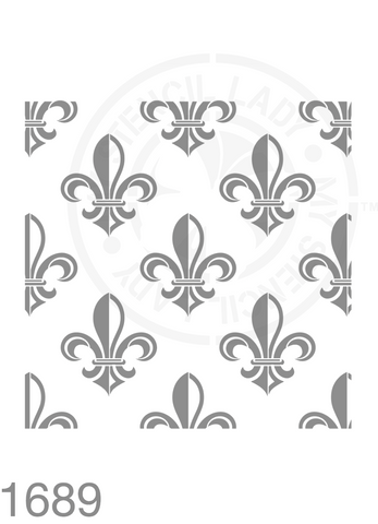 Fleur de lis Stencil 1689 Repeatable Patterns Templates and Stencils French and Paris France Style Designs