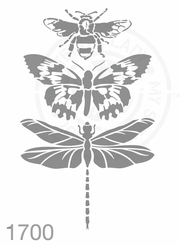 Bee Butterfly Stencil 1700 Butterflies and Insects Reusable Templates and Stencils