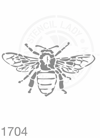 Bee Hand Drawn Illustration Stencil 1704 Reusable Animals Fauna and Wildlife Stencils and Templates