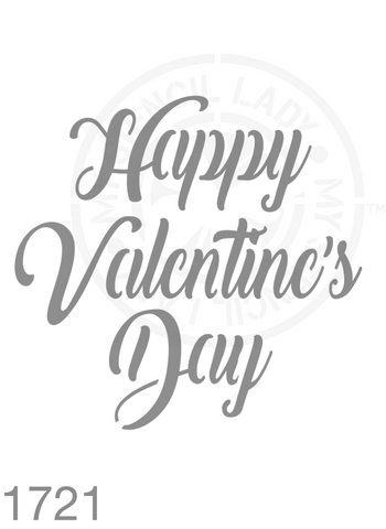 Happy Valentines Day Love Stencil 1721 Reusable Stencils and Templates for Walls Artwork Furniture Rooms Cards