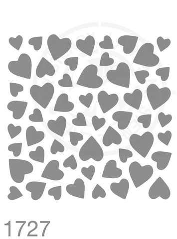 Love Hearts Stencil 1727 Repeatable Patterns Templates and Stencils for Kids Decor