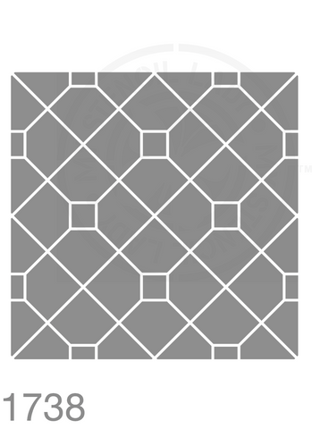 Tile Pattern Stencil 1738 Repeating and Continuous Floor and Wall Reusable Stencils