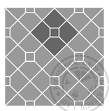 Tile Pattern Stencil 1738 Repeating and Continuous Floor and Wall Reusable Stencils