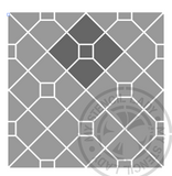 Tile Pattern Stencil 1739 Repeating and Continuous Floor and Wall Reusable Stencils