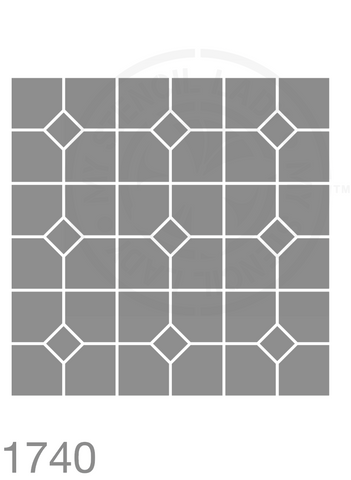Tile Pattern Stencil 1740 Repeating and Continuous Floor and Wall Reusable Stencils