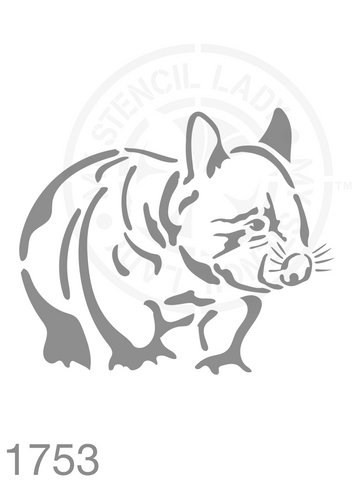 Wombat Stencil 1753 Australian Natives Plants and Animals Reusable Templates and Stencils