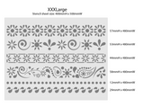 Paisley Borders Stencil 1790 Decorative Reusable Borders Stencils and Templates with Multiple Designs