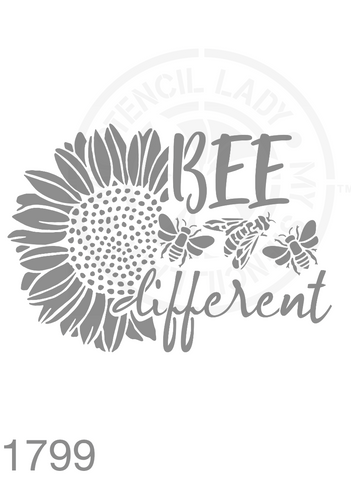 Bee Different Bees Sunflower Stencil 1799 Reusable Animals Fauna and Wildlife Stencils and Templates