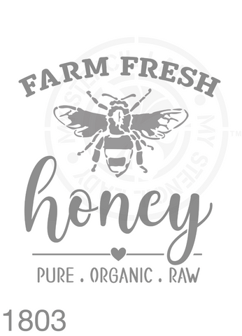 Farm Fresh Honey Stencil 1803 Reusable Animals Fauna and Wildlife Stencils and Templates