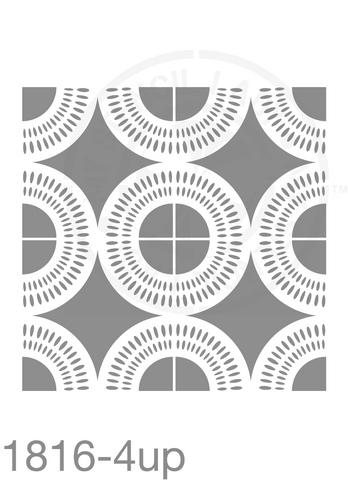 Tile Pattern Stencil 1816 Repeating and Continuous Floor and Wall Reusable Stencils