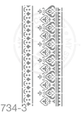 My Stencil Lady Stencil XXLarge (3 - Straight Only) - 97mm & 43mm Thick x 390mm Straight Borders Only (Sheet size 175x420mm) Stencil 734 Chalk Painting Furniture Decor Stencils