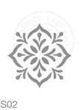 My Stencil Lady Stencil Small - 80mm Design (Sheet Size 95x95mm) Stencil S02 Chalk Painting Furniture Decor Stencils