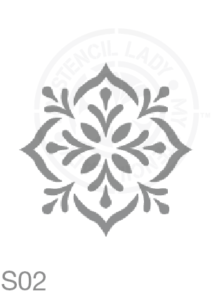 My Stencil Lady Stencil Small - 80mm Design (Sheet Size 95x95mm) Stencil S02 Chalk Painting Furniture Decor Stencils