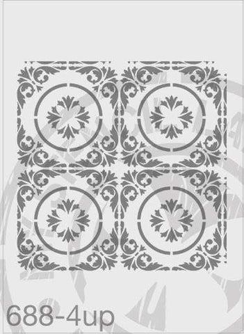 My Stencil Lady Stencil 688 Chalk Painting Furniture Decor Stencils Spiritual Yoga Mandalas Stencils Wall Floor Tiles Craft Cake Kids Walls Floors Tiles Cakes Kids