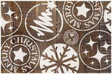 Snowflake Stars Christmas Stamp Style Stencil 185 Rustic Stamps and Vintage Styles Templates and Reusable Stencils